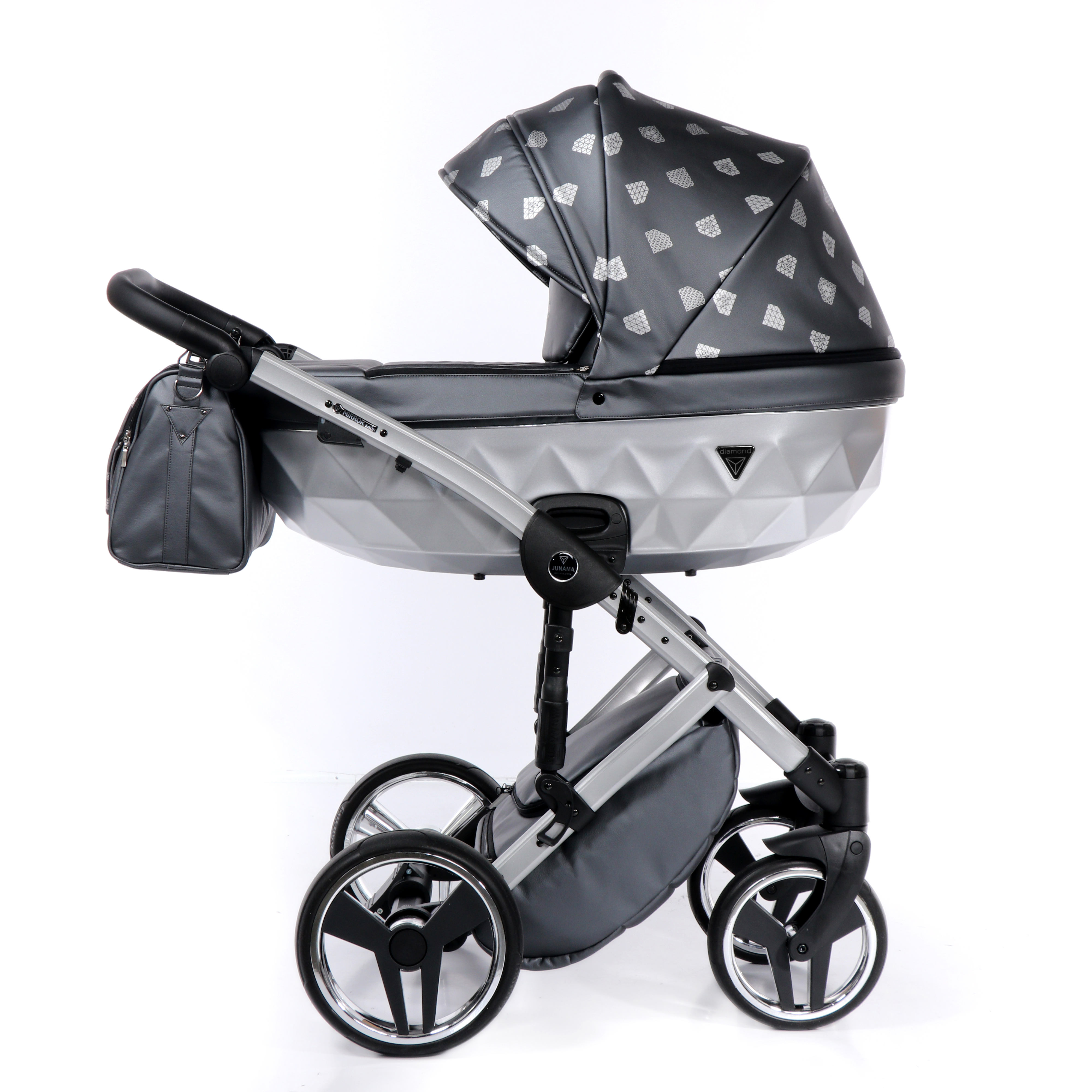 nowoczesny wózek dziecięcy Junama GLOW wielofunkcyjny eco skóra Dadi Shop 